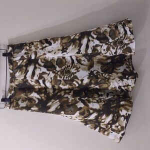 Sherry Taylor Women's Abstract A-Line Midi Skirt Size Small